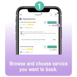 Browse and choose service you want to book