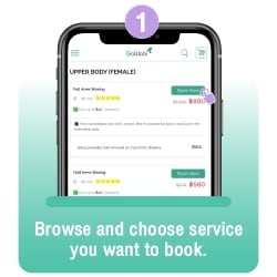Browse and choose service you want to book