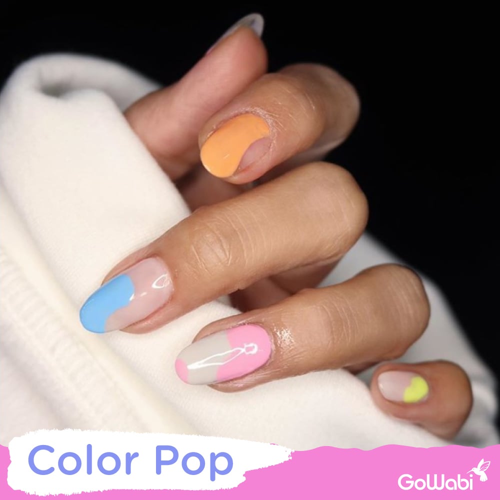 ไอเดียทาเล็บ ลาย color pop