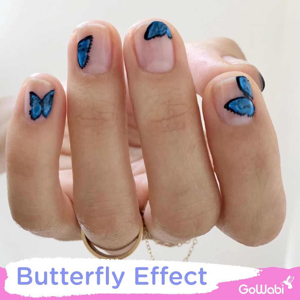 ไอเดียทาเล็บ ลาย butterfly effect