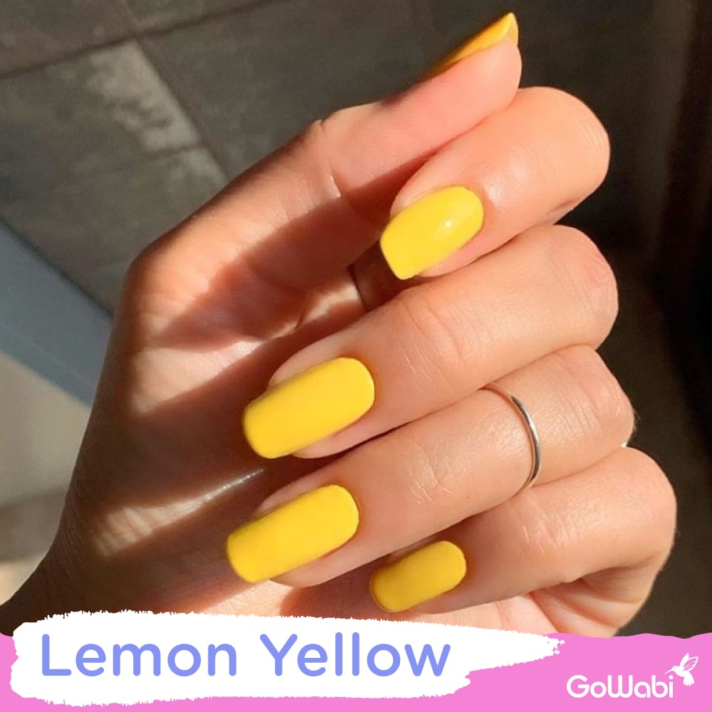 ไอเดียทาเล็บ ลาย lemon yellow