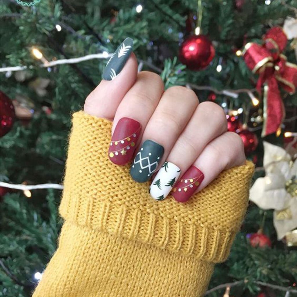 ไอเดียแต่งเล็บวันคริสมาสต์ - Christmas Nail Idea 2020