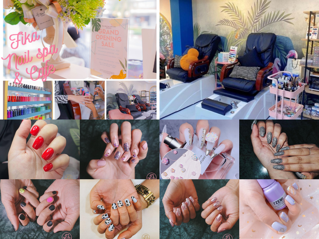 ทำเล็บ ต่อขนตา ร้าน Fika nail spa and cafe