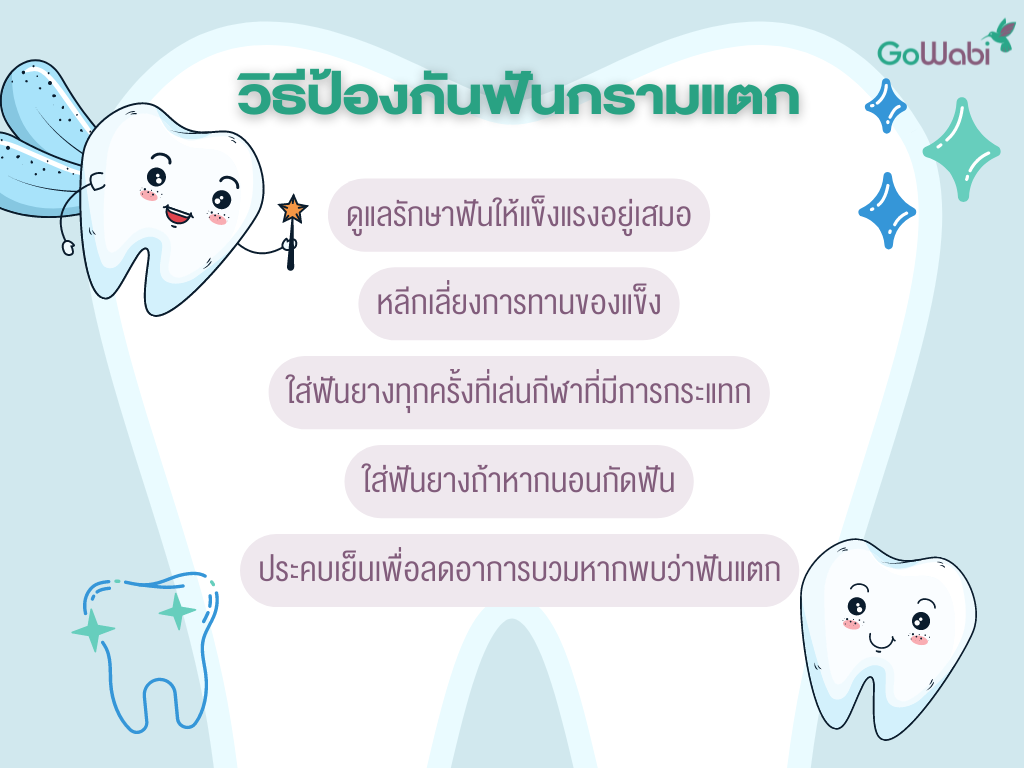 วิธีป้องกันฟันกรามแตก