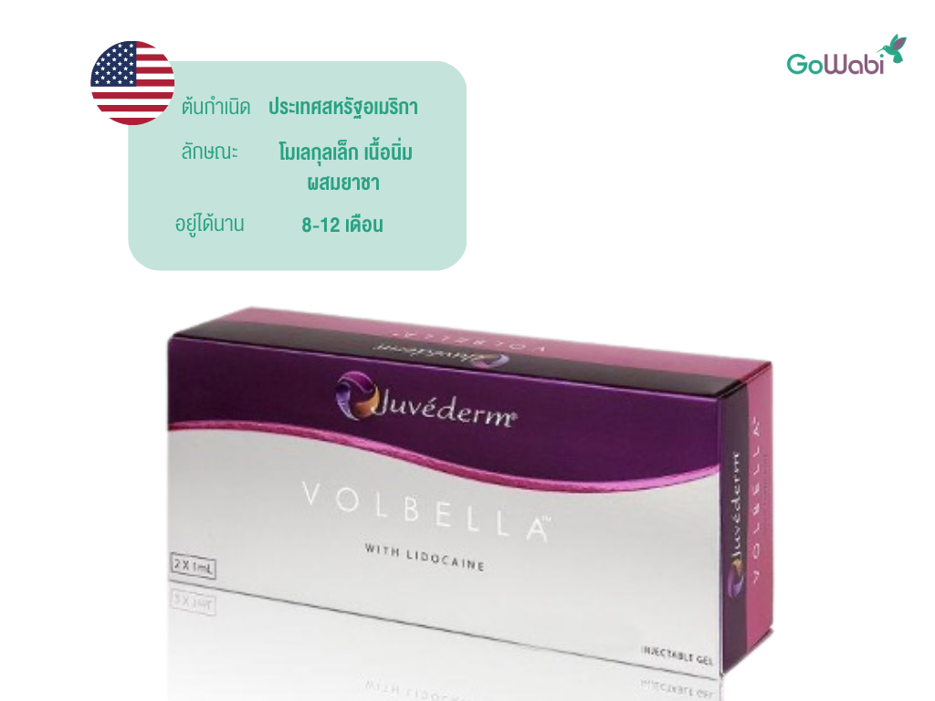 ฟิลเลอร์ปากยี่ห้อไหนดี juvederm volbella