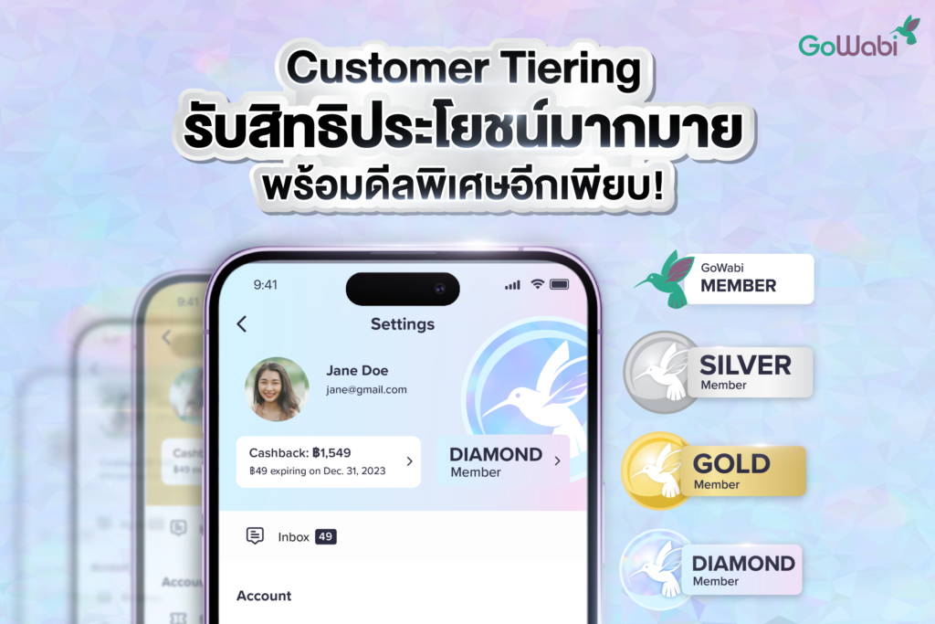Gowabi สิทธิประโยชน์ Customer tiering