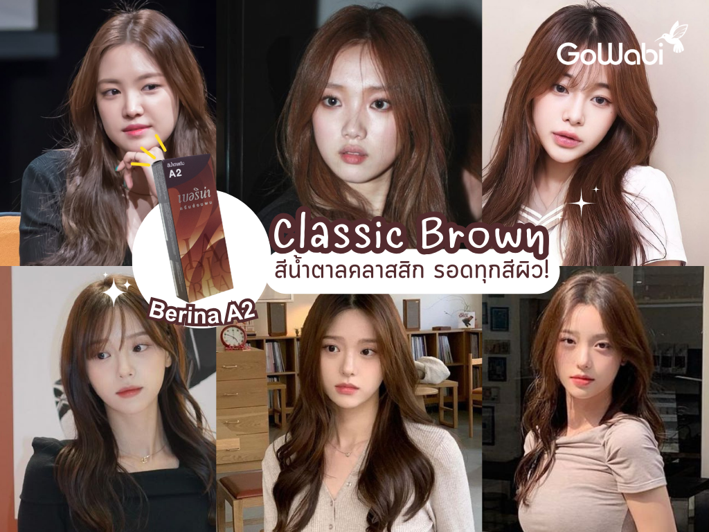 สีผมเบอริน่า หน้าสว่าง ผิวสองสี classic brown