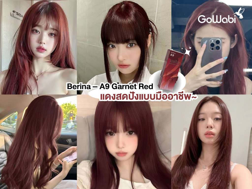 ยาย้อมผมสีแดง Berina – A9 Garnet Red