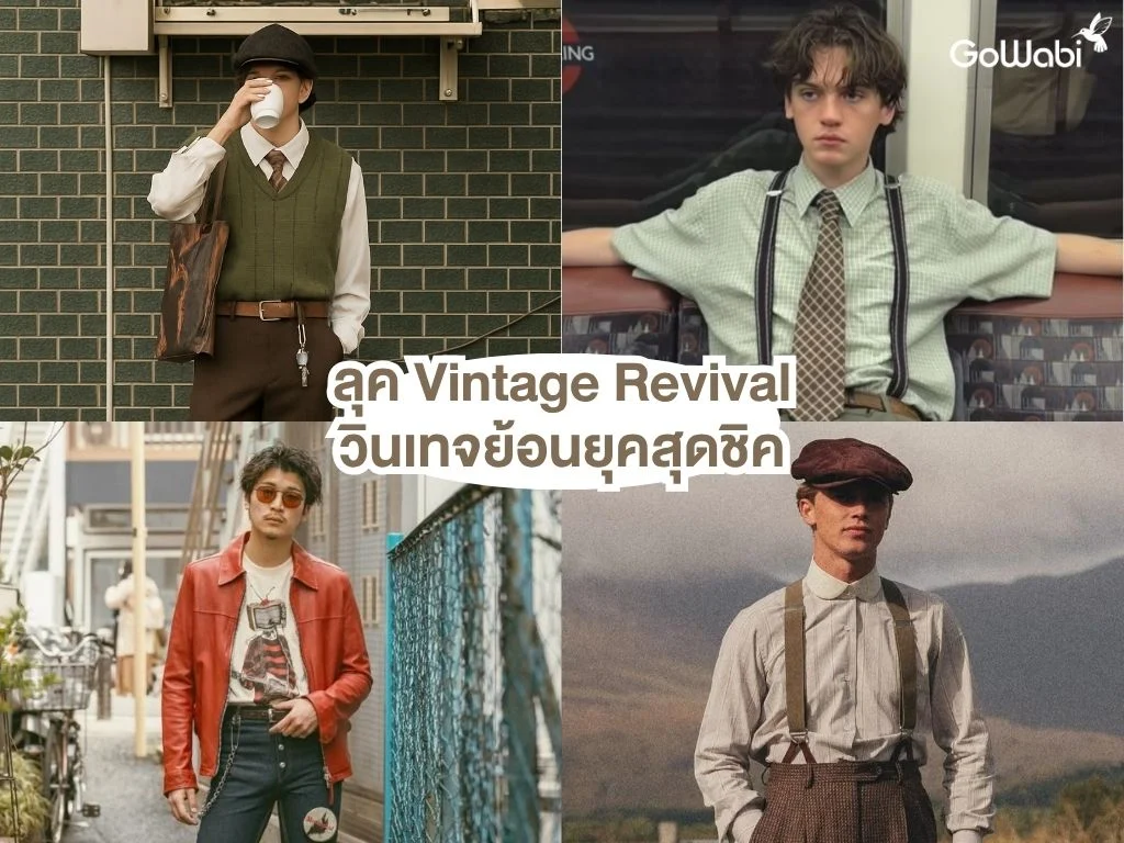 สไตล์การแต่งตัวผู้ชายสุดเท่ ลุค vintage revival
