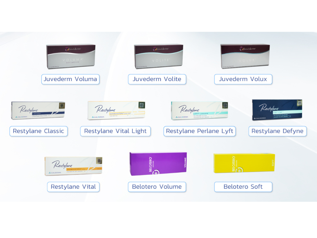 under-eye filler ยี่ห้อยอดนิยม